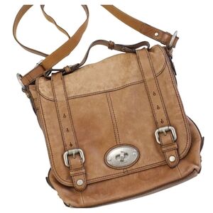 Vintage Y2K Fossil Maddox Leather Crossbody Messenger Bag